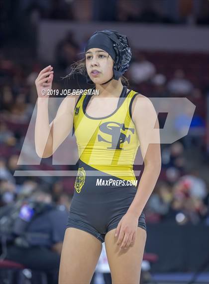 Thumbnail 3 in CIF State Girls Wrestling Championships (Consolation Semifinals) photogallery.
