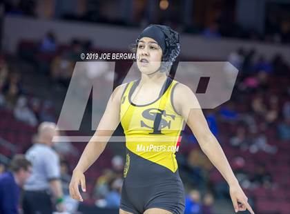 Thumbnail 2 in CIF State Girls Wrestling Championships (Consolation Semifinals) photogallery.
