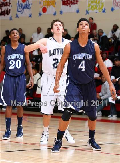 Thumbnail 1 in Compton vs. Loyola (Pacific Shores Tournament) photogallery.