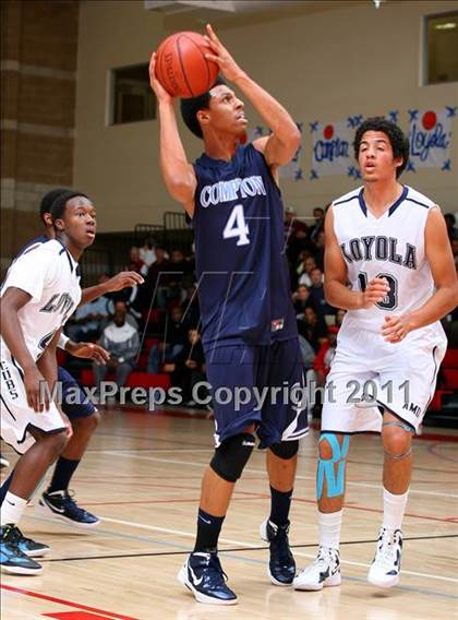Thumbnail 1 in Compton vs. Loyola (Pacific Shores Tournament) photogallery.