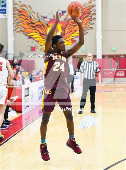 Thumbnail 3 in Christ the King vs. Chaparral (Hoophall West Tournament) photogallery.