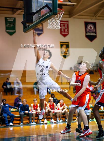 Thumbnail 1 in GRACE Christian vs. Cape Fear Academy (Phenom Hoops & Dreams) photogallery.