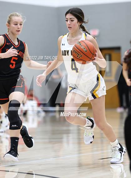 Thumbnail 3 in Weatherford Christian vs Pilot Point (Chicken Express Lady Porcupine Invitational) photogallery.