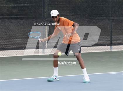 Thumbnail 2 in Round Rock Westwood vs Memorial (UIL 6A Boys Doubles Tennis State Semifinal) photogallery.