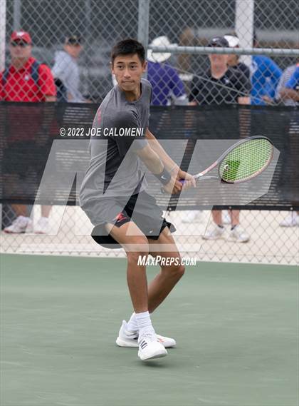Thumbnail 1 in Round Rock Westwood vs Memorial (UIL 6A Boys Doubles Tennis State Semifinal) photogallery.