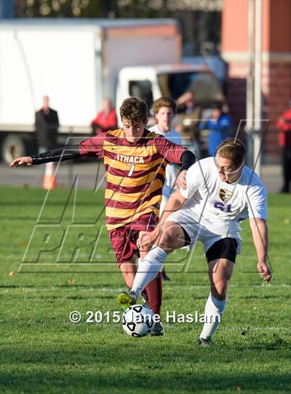 Thumbnail 2 in Ithaca vs. Ballston Spa (NYSPHSAA Class AA Semifinal) photogallery.