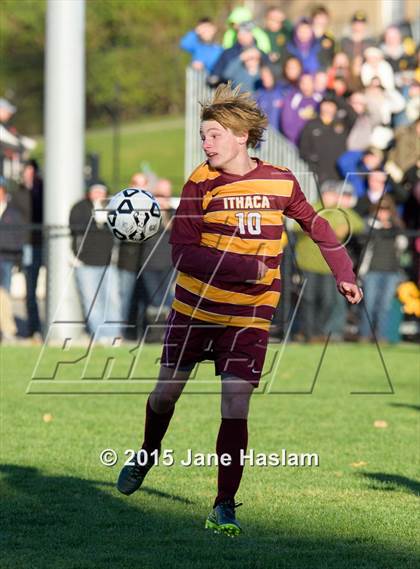 Thumbnail 2 in Ithaca vs. Ballston Spa (NYSPHSAA Class AA Semifinal) photogallery.