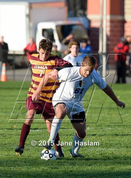 Thumbnail 3 in Ithaca vs. Ballston Spa (NYSPHSAA Class AA Semifinal) photogallery.