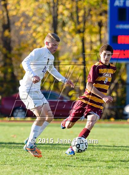 Thumbnail 2 in Ithaca vs. Ballston Spa (NYSPHSAA Class AA Semifinal) photogallery.