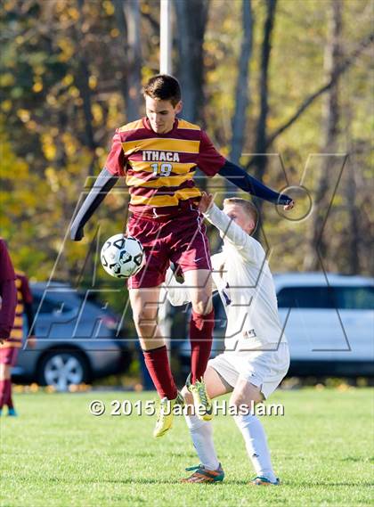 Thumbnail 3 in Ithaca vs. Ballston Spa (NYSPHSAA Class AA Semifinal) photogallery.