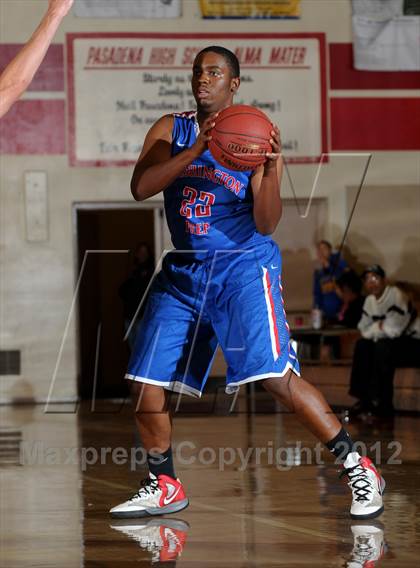 Thumbnail 2 in Cantwell-Sacred Heart vs. George Washington Prep (Rose City Roundball Classic) photogallery.