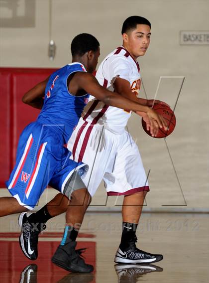 Thumbnail 2 in Cantwell-Sacred Heart vs. George Washington Prep (Rose City Roundball Classic) photogallery.