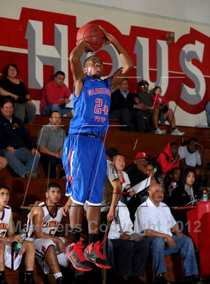 Thumbnail 3 in Cantwell-Sacred Heart vs. George Washington Prep (Rose City Roundball Classic) photogallery.