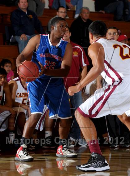 Thumbnail 3 in Cantwell-Sacred Heart vs. George Washington Prep (Rose City Roundball Classic) photogallery.