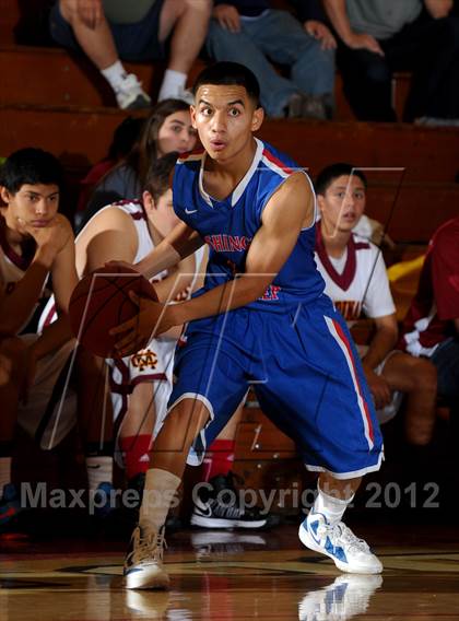 Thumbnail 3 in Cantwell-Sacred Heart vs. George Washington Prep (Rose City Roundball Classic) photogallery.
