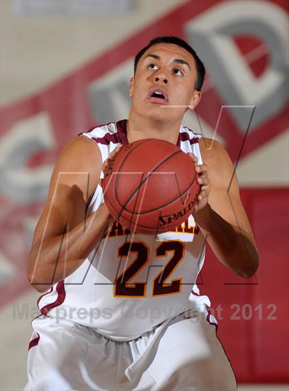 Thumbnail 2 in Cantwell-Sacred Heart vs. George Washington Prep (Rose City Roundball Classic) photogallery.