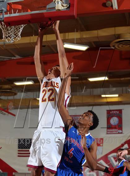 Thumbnail 1 in Cantwell-Sacred Heart vs. George Washington Prep (Rose City Roundball Classic) photogallery.