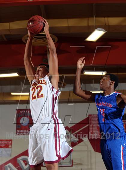 Thumbnail 1 in Cantwell-Sacred Heart vs. George Washington Prep (Rose City Roundball Classic) photogallery.