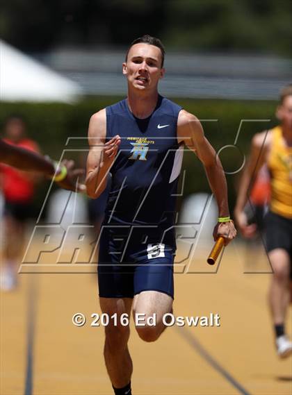 Thumbnail 1 in CIF NCS Masters Track and Field Championships (Boys 4x100 Meter Relay) photogallery.