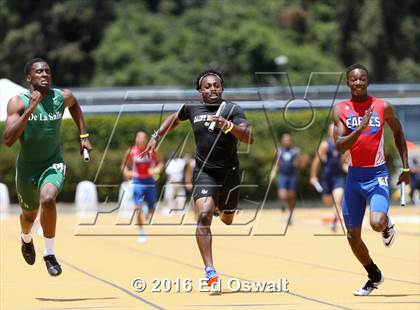 Thumbnail 1 in CIF NCS Masters Track and Field Championships (Boys 4x100 Meter Relay) photogallery.