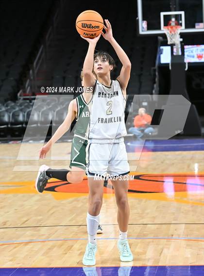 Thumbnail 2 in Arete Prep vs. Benjamin Franklin (Hoopin' It Up At The Arena) photogallery.