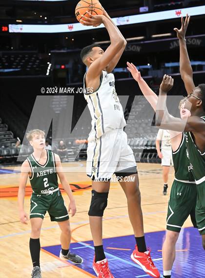 Thumbnail 2 in Arete Prep vs. Benjamin Franklin (Hoopin' It Up At The Arena) photogallery.