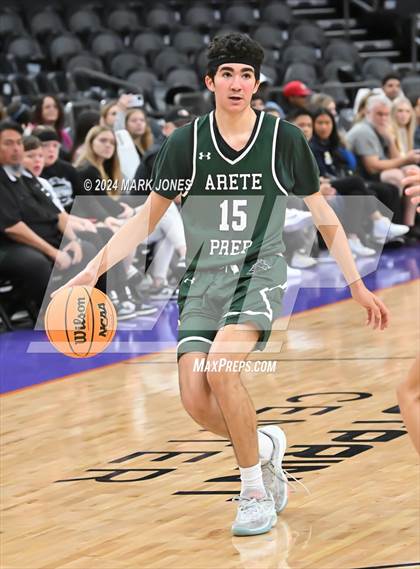 Thumbnail 2 in Arete Prep vs. Benjamin Franklin (Hoopin' It Up At The Arena) photogallery.