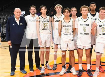Thumbnail 3 in Arete Prep vs. Benjamin Franklin (Hoopin' It Up At The Arena) photogallery.