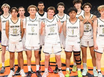Thumbnail 2 in Arete Prep vs. Benjamin Franklin (Hoopin' It Up At The Arena) photogallery.