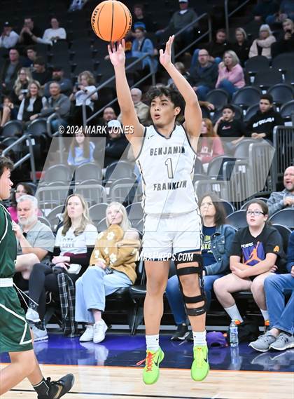 Thumbnail 2 in Arete Prep vs. Benjamin Franklin (Hoopin' It Up At The Arena) photogallery.