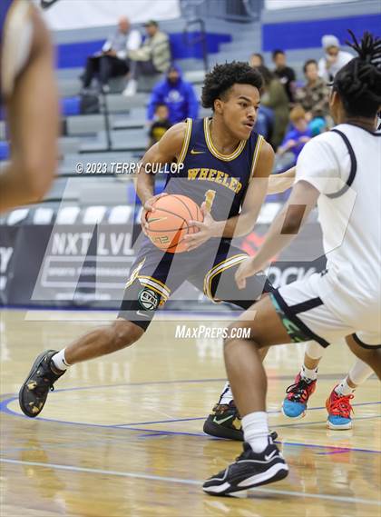 Thumbnail 1 in Rock Creek Christian Academy White vs. Wheeler (5 for the Fight National Hoopfest) photogallery.