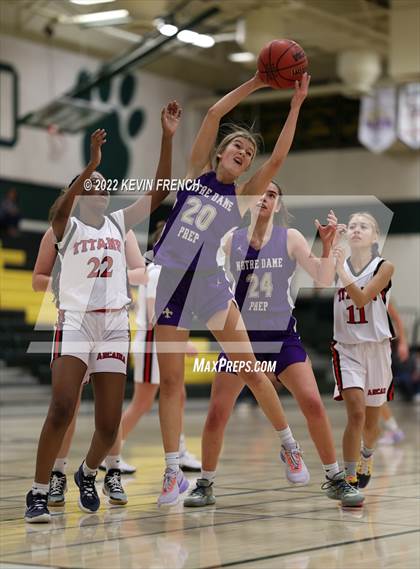 Thumbnail 1 in Notre Dame Prep vs. Arcadia (Feast Mode Thanksgiving Tournament) photogallery.