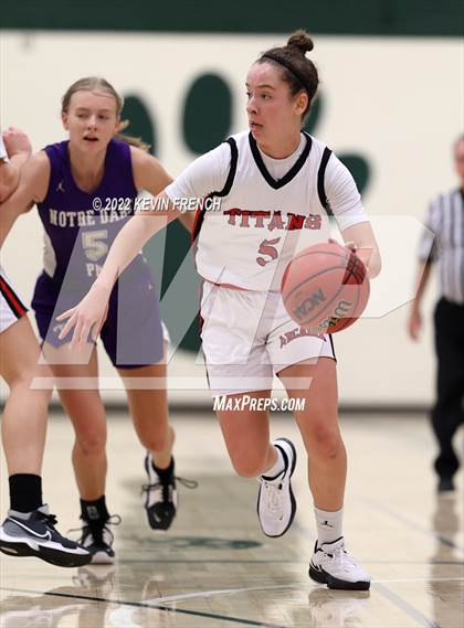 Thumbnail 2 in Notre Dame Prep vs. Arcadia (Feast Mode Thanksgiving Tournament) photogallery.