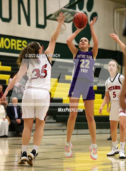 Thumbnail 2 in Notre Dame Prep vs. Arcadia (Feast Mode Thanksgiving Tournament) photogallery.