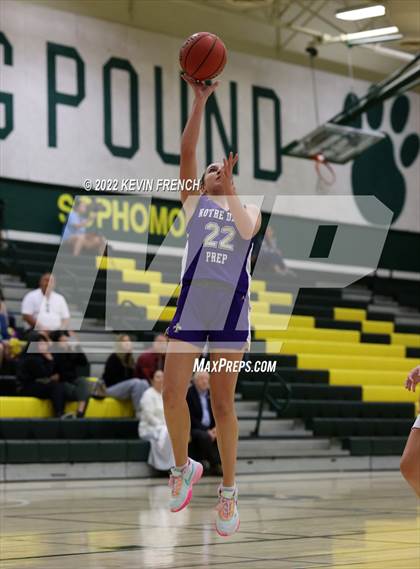 Thumbnail 2 in Notre Dame Prep vs. Arcadia (Feast Mode Thanksgiving Tournament) photogallery.