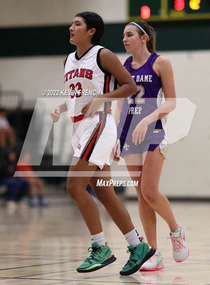 Thumbnail 3 in Notre Dame Prep vs. Arcadia (Feast Mode Thanksgiving Tournament) photogallery.