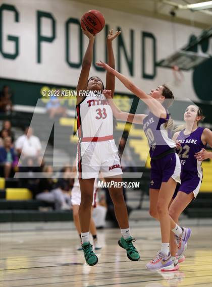 Thumbnail 3 in Notre Dame Prep vs. Arcadia (Feast Mode Thanksgiving Tournament) photogallery.