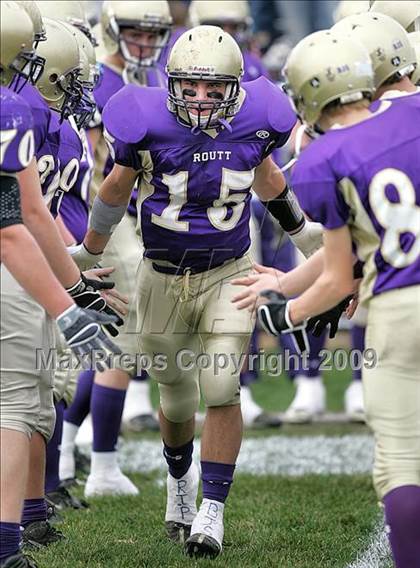Thumbnail 1 in Triopia @ Routt Catholic (IHSA Class 1A Quarterfinal) photogallery.