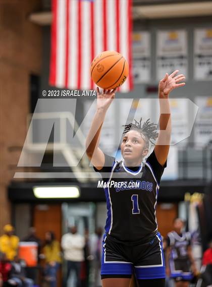 Thumbnail 2 in Fairmont vs. St. Pauls  (2023 Robeson County Shootout) Championship photogallery.