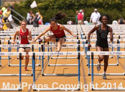 Thumbnail 3 in CIF NCS Masters Track and Field (Girls 100 Meter Hurdles Prelims and Finals) photogallery.