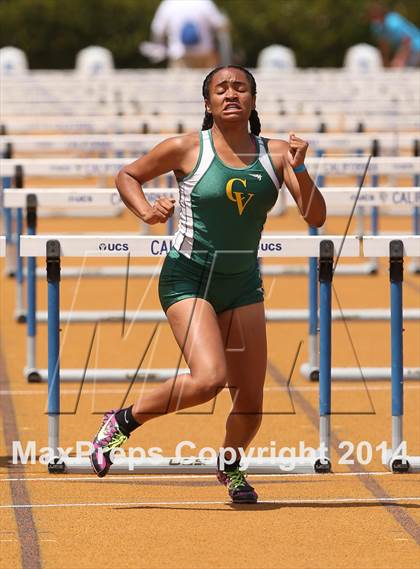 Thumbnail 3 in CIF NCS Masters Track and Field (Girls 100 Meter Hurdles Prelims and Finals) photogallery.