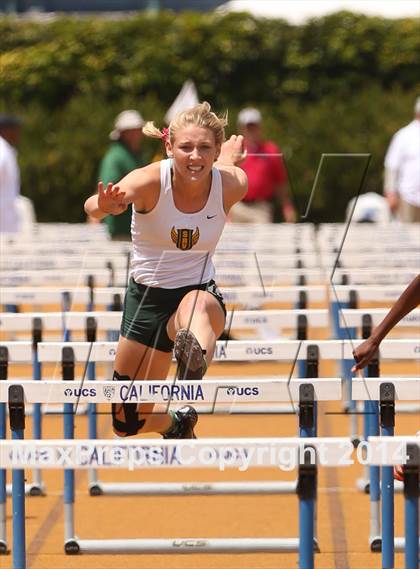 Thumbnail 3 in CIF NCS Masters Track and Field (Girls 100 Meter Hurdles Prelims and Finals) photogallery.