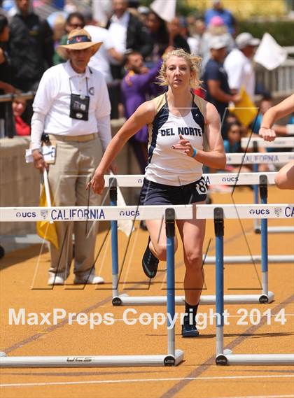 Thumbnail 1 in CIF NCS Masters Track and Field (Girls 100 Meter Hurdles Prelims and Finals) photogallery.