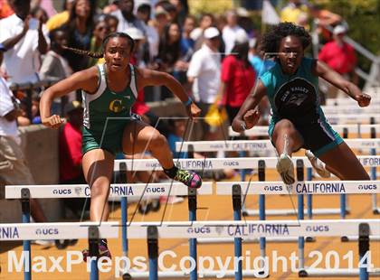 Thumbnail 3 in CIF NCS Masters Track and Field (Girls 100 Meter Hurdles Prelims and Finals) photogallery.