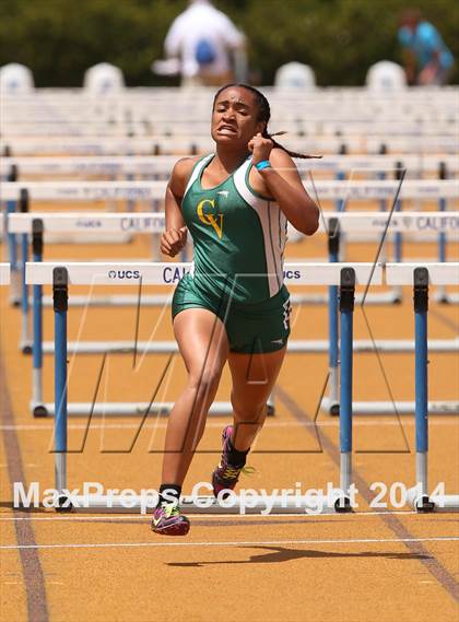 Thumbnail 1 in CIF NCS Masters Track and Field (Girls 100 Meter Hurdles Prelims and Finals) photogallery.