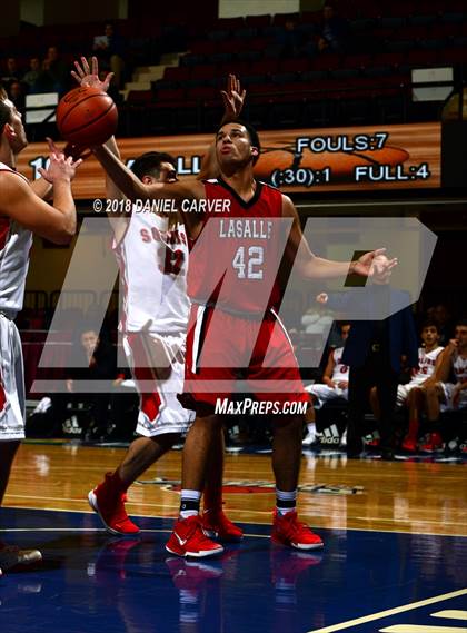 Thumbnail 3 in LaSalle Academy vs Somers (Slam Dunk Tournament) photogallery.