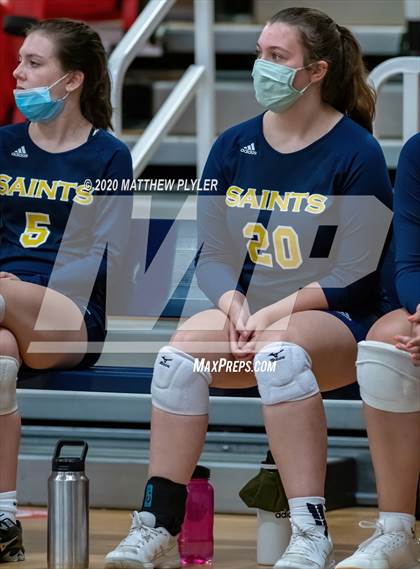 Thumbnail 2 in John Paul II Catholic vs Freedom Christian Academy (NCISAA 2A State Quarterfinals) photogallery.