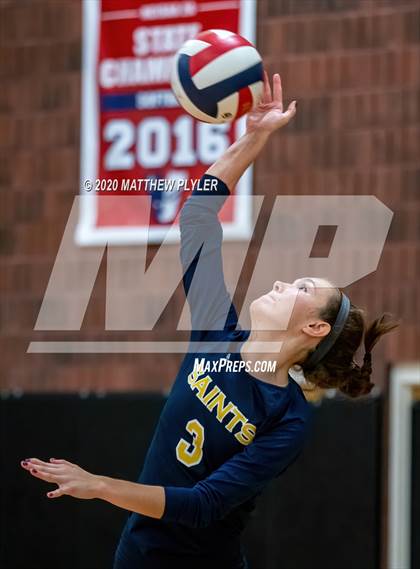 Thumbnail 2 in John Paul II Catholic vs Freedom Christian Academy (NCISAA 2A State Quarterfinals) photogallery.