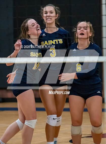 Thumbnail 2 in John Paul II Catholic vs Freedom Christian Academy (NCISAA 2A State Quarterfinals) photogallery.