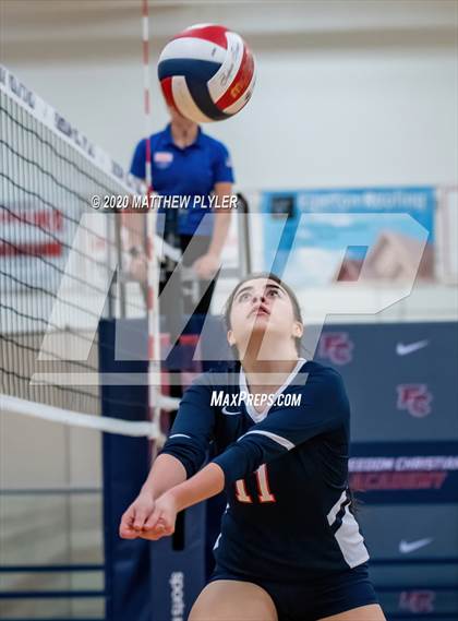 Thumbnail 1 in John Paul II Catholic vs Freedom Christian Academy (NCISAA 2A State Quarterfinals) photogallery.